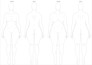 draw fashion or digital illustration, flat sketch front back